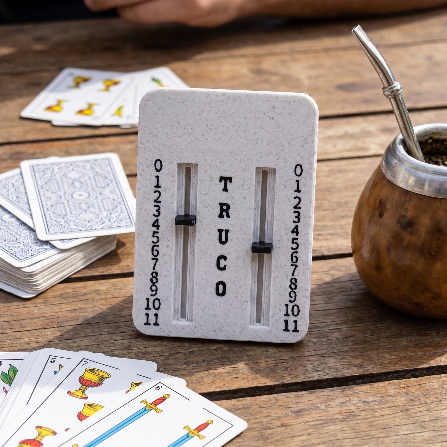 Marcador de Truco en uso