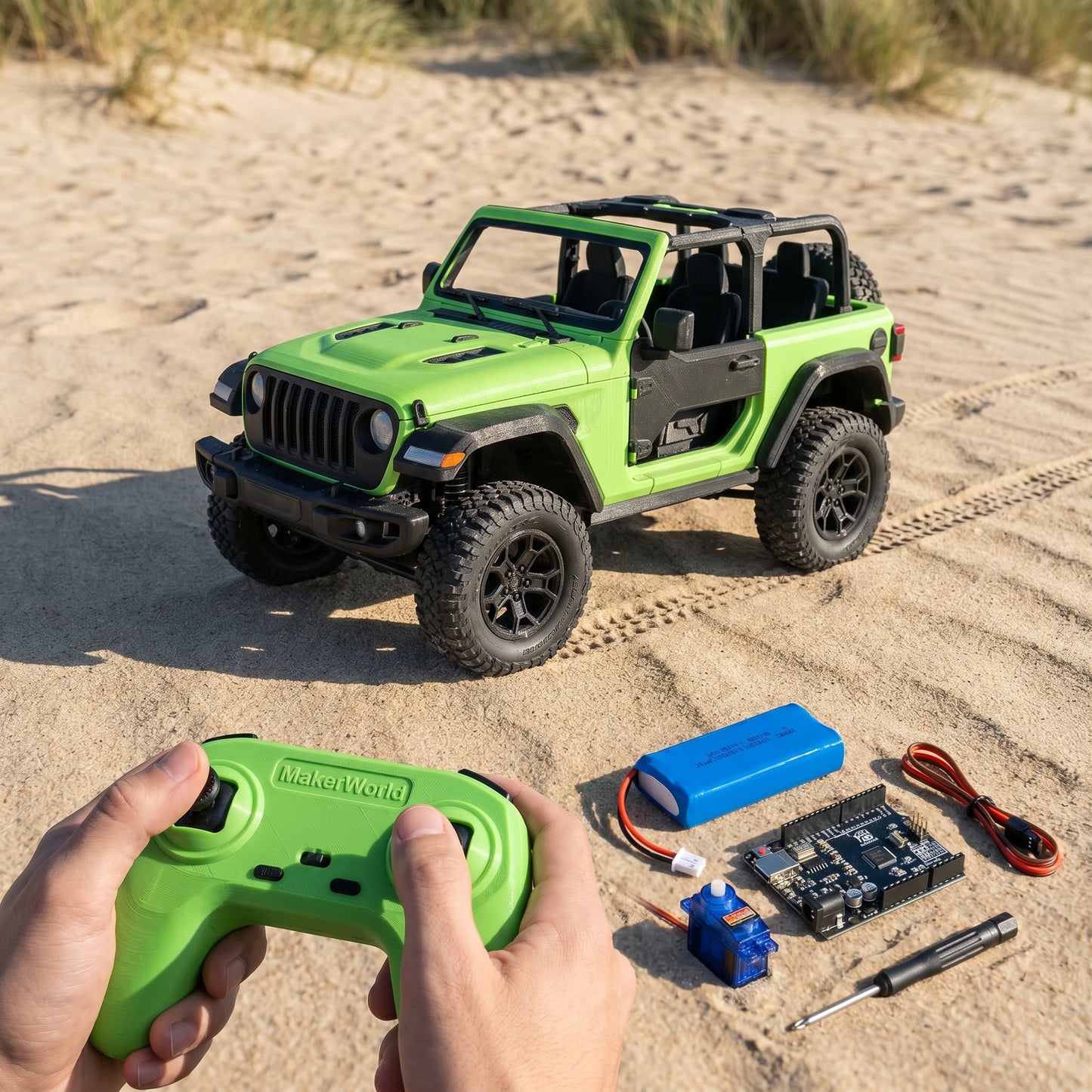 Kit Educativo RC 4x4 Mini Todoterreno en uso