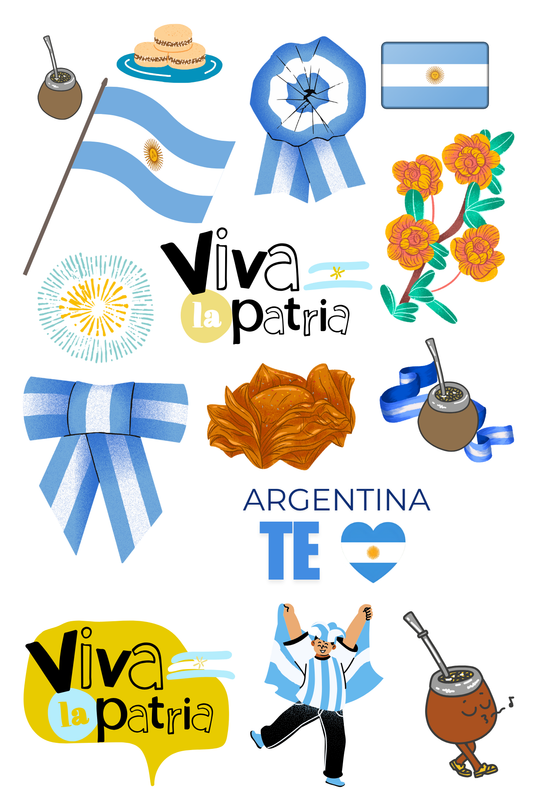 Pack Stickers Argentos – Edición Especial TOTESTI (3 hojas)