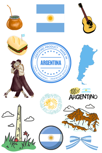 Pack Stickers Argentos – Edición Especial TOTESTI (3 hojas)