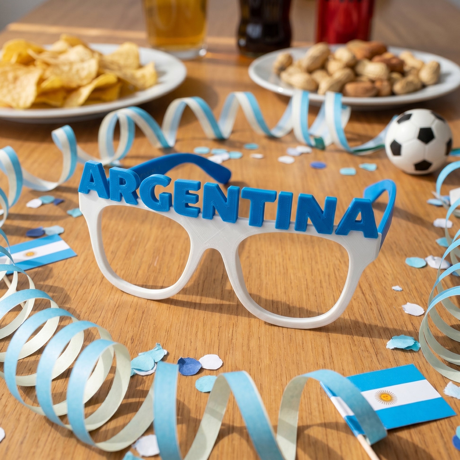 Gafas Argentina Mundial 2026 en uso
