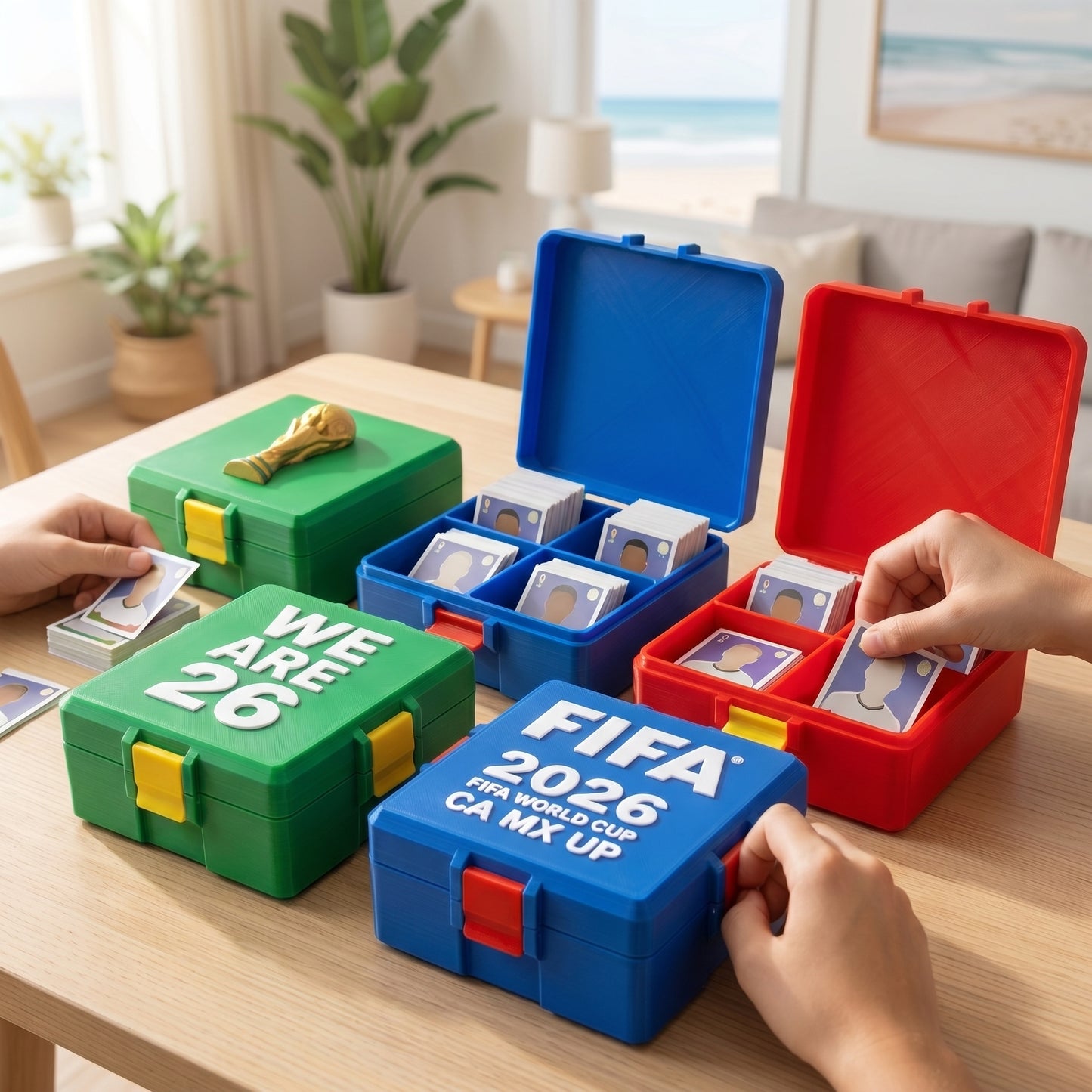 Coleccion Cajas para Cromos Mundial 2026 en uso