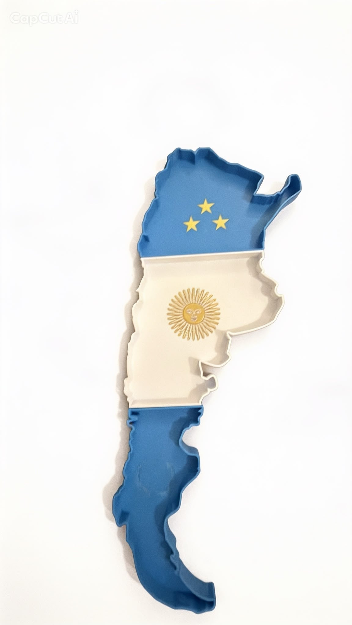 Bandeja Argentina modular sol y tres estrellas vista frontal Totesti
