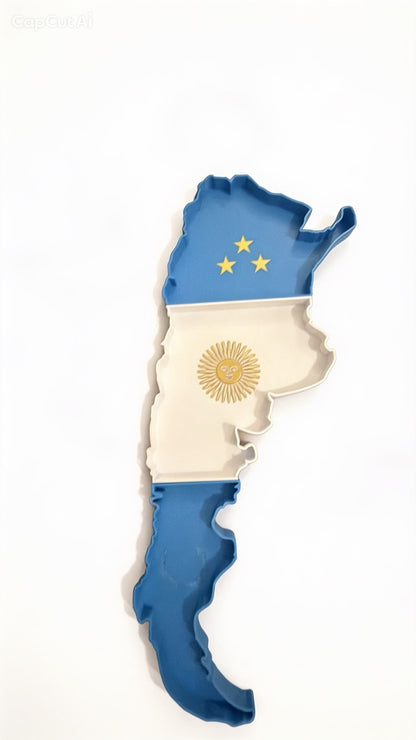 Bandeja Argentina modular sol y tres estrellas vista frontal Totesti