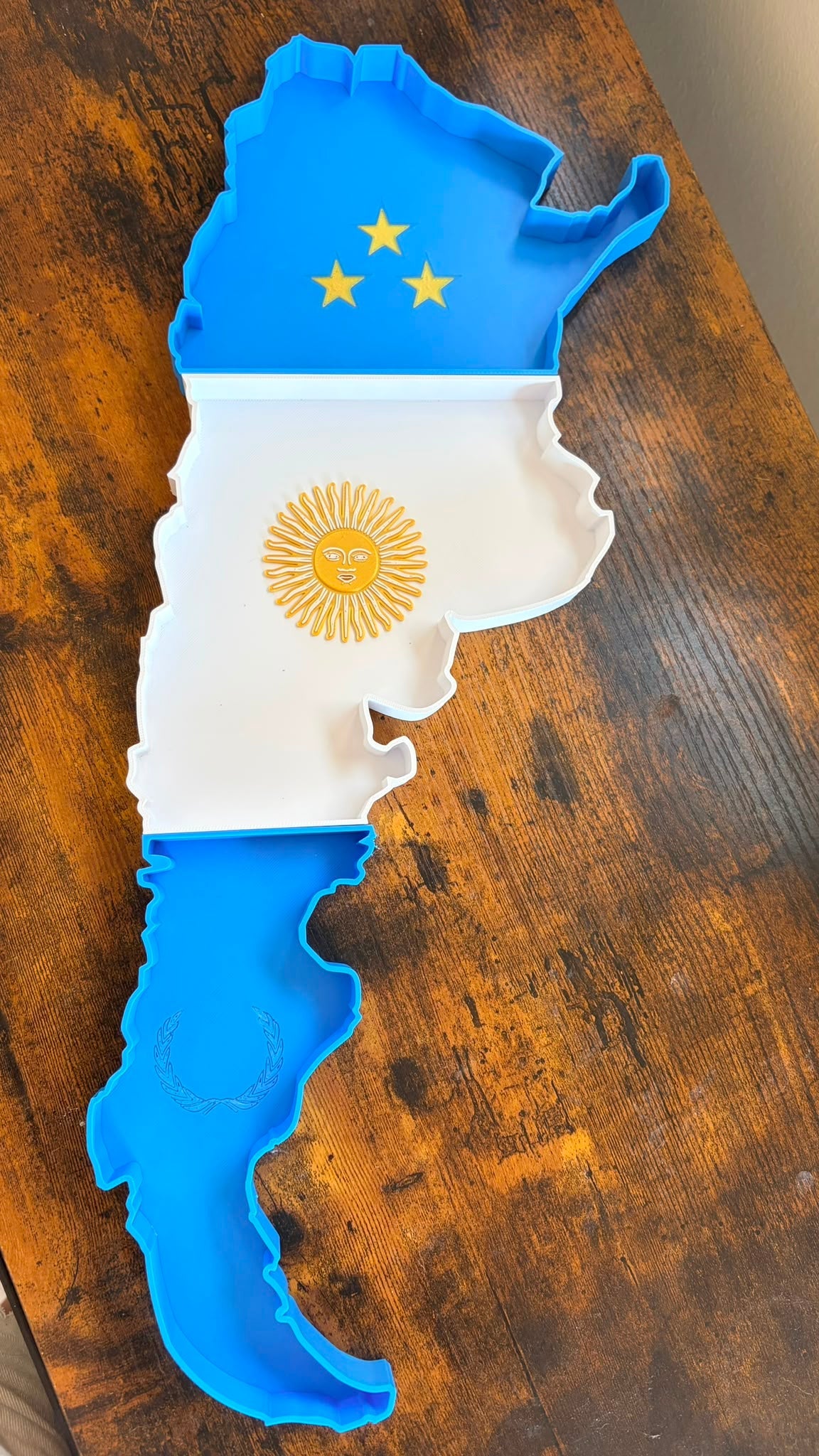 Bandeja Argentina sol y tres estrellas Totesti