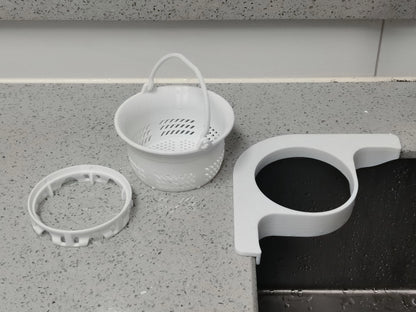 Piezas desmontables de canasta filtro blanca para fregadero