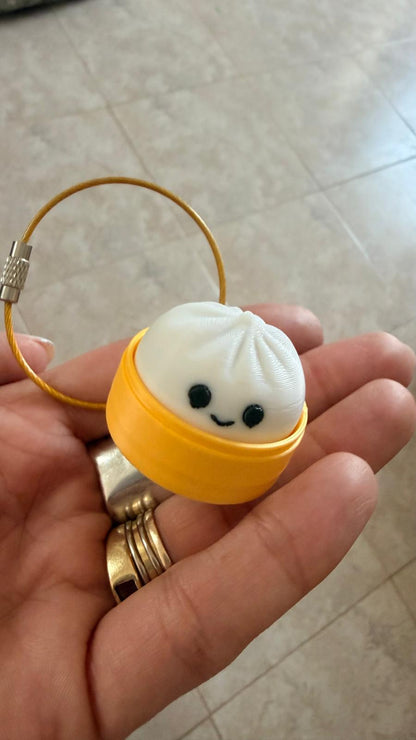 Llavero fidget dumpling clicker color amarillo