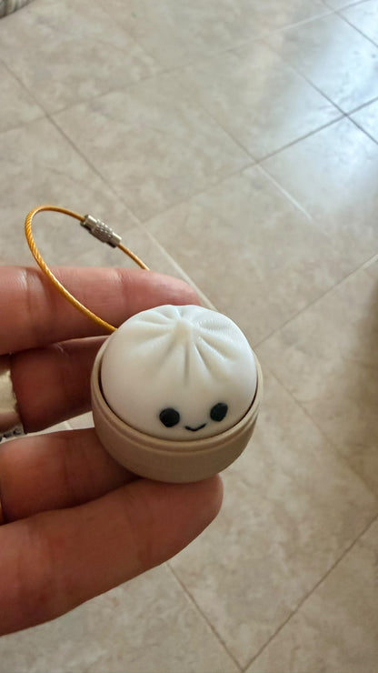 Llavero dumpling clicker color beige