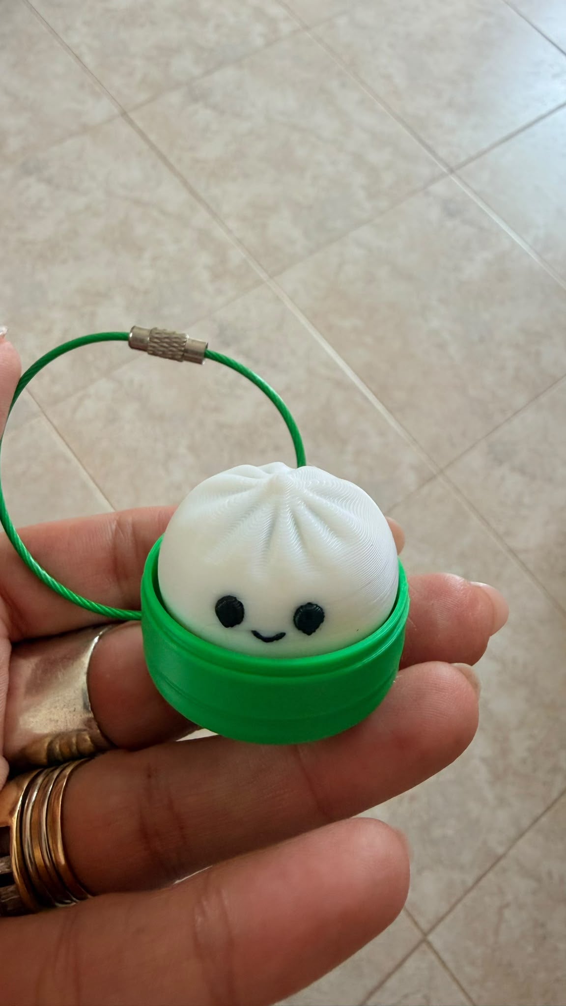 Llavero fidget dumpling clicker color verde