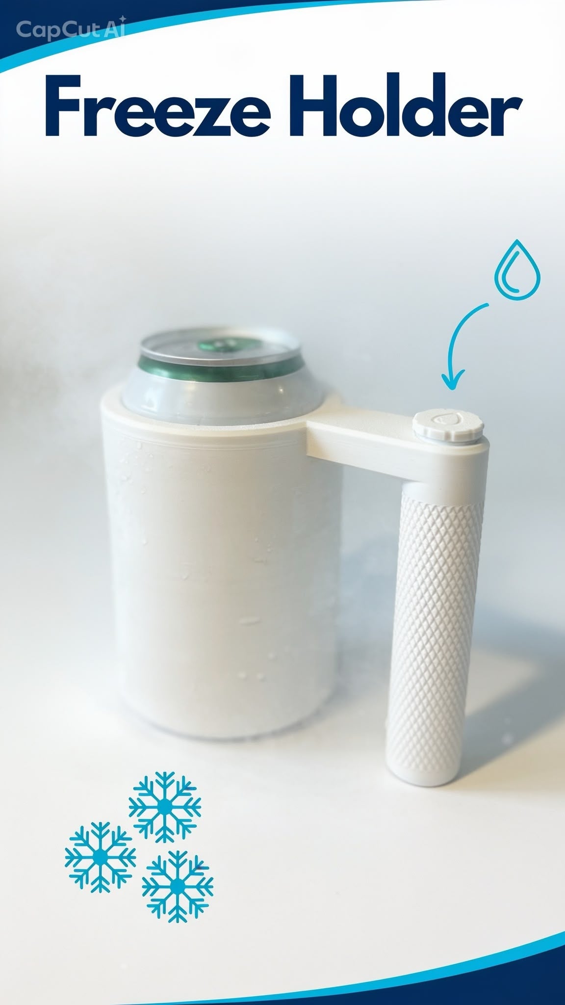 Freeze Holder Totesti blanco con lata