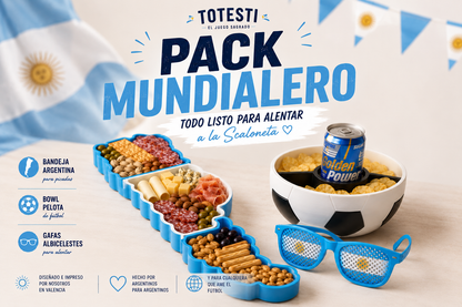 Pack Mundialista Totesti edición Mundial 2026 con productos para alentar a Argentina