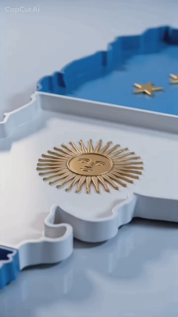 Video bandeja Argentina modular sol y tres estrellas Totesti