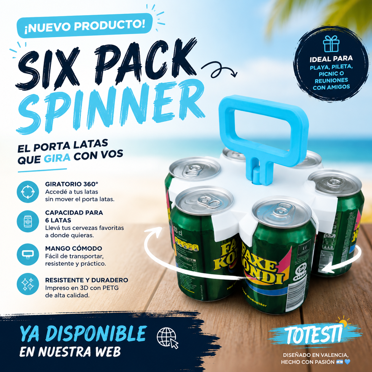 Grafica de lanzamiento Six Pack Spinner Totesti