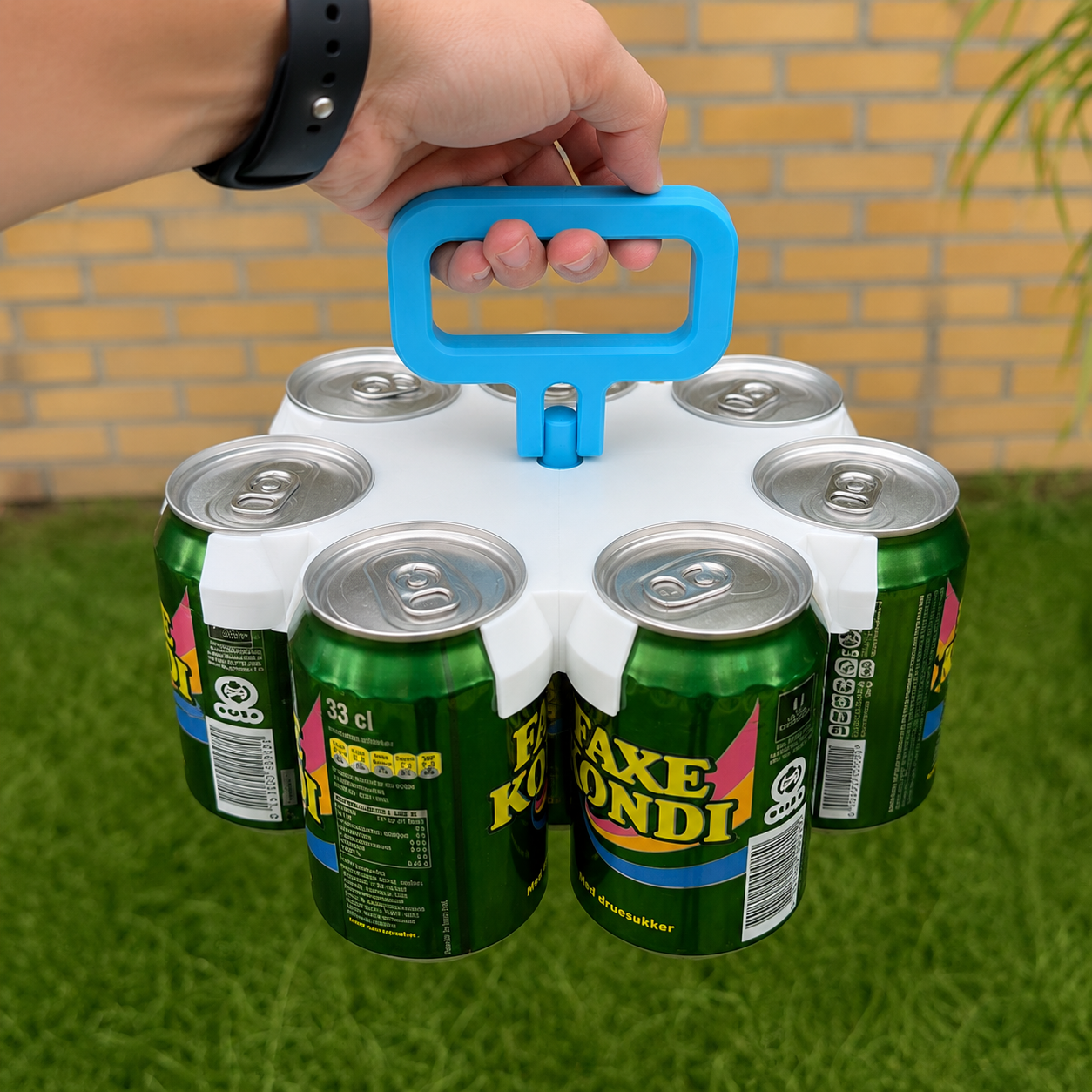 Six Pack Spinner Totesti con seis latas clasicas